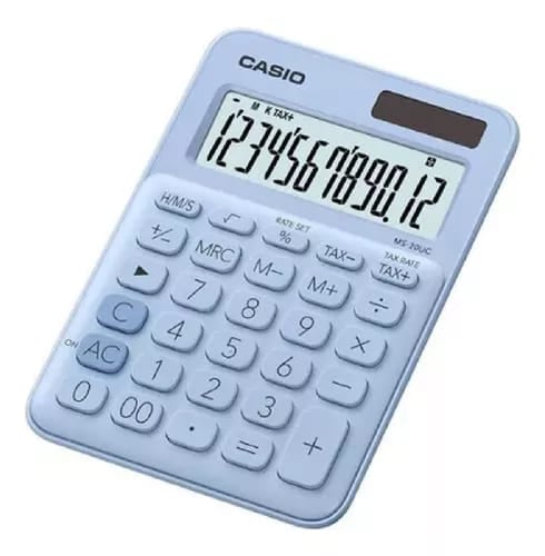 Calculadora De Mesa 12 Dígitos Azul - Ms-...