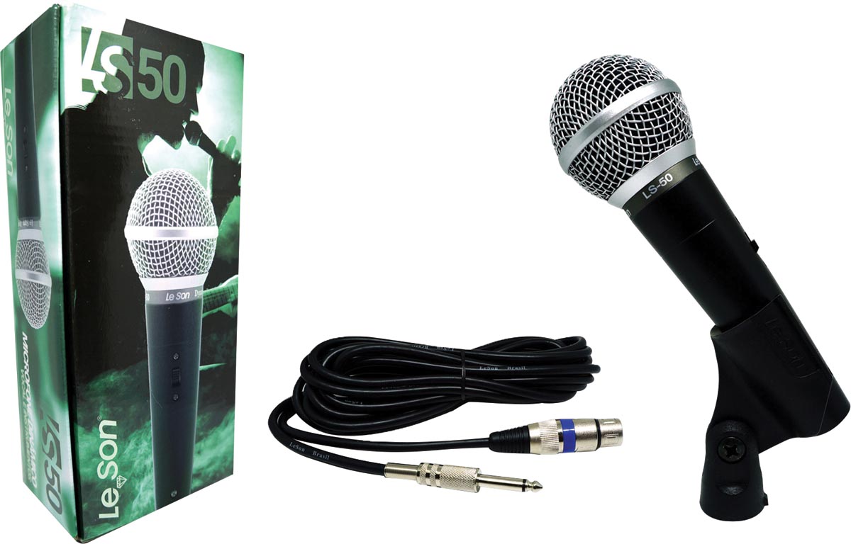 Microfone Com Fio Profissional Ls50 Com C...