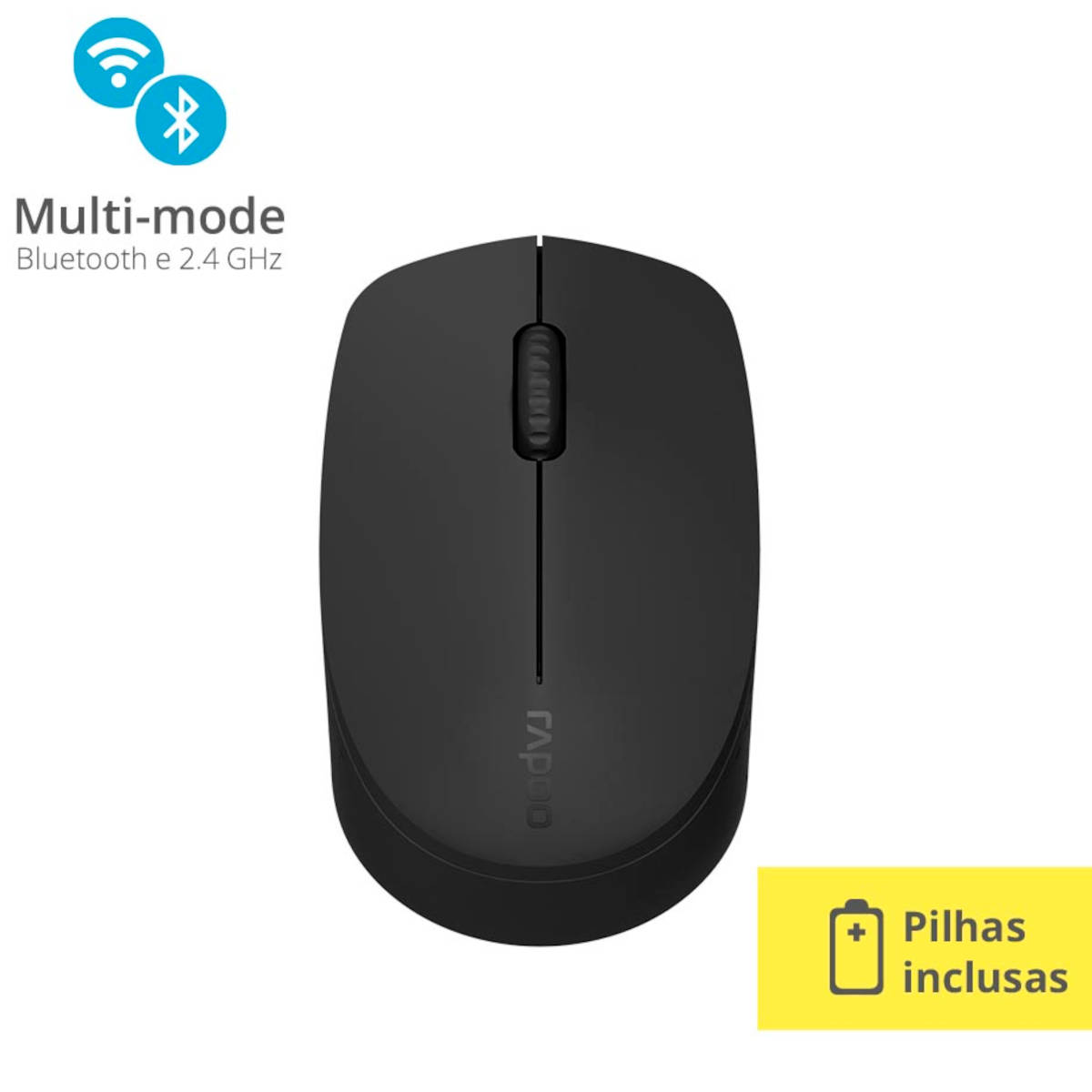 Mouse Sem Fio 1300dpi Bluetooth Ra009 Preto