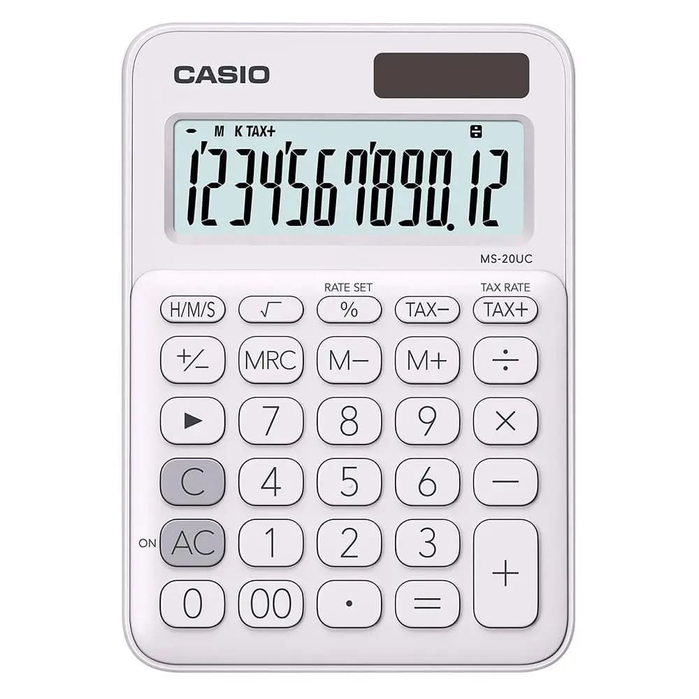 Calculadora De Mesa Casio Branca - Ms-20u...